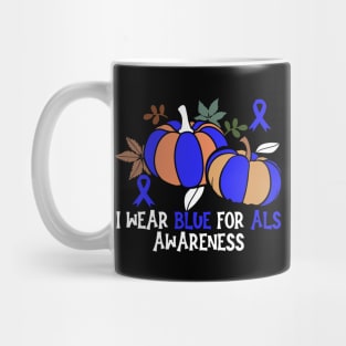 Als Awareness I Wear Blue for Als Awareness Pumpkin Mug